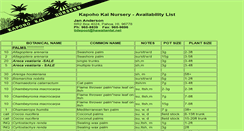 Desktop Screenshot of kapohokainursery.com