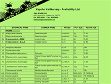 Tablet Screenshot of kapohokainursery.com